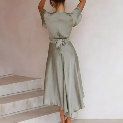 Helena | Feminines Sommerkleid Mit V-Ausschnitt