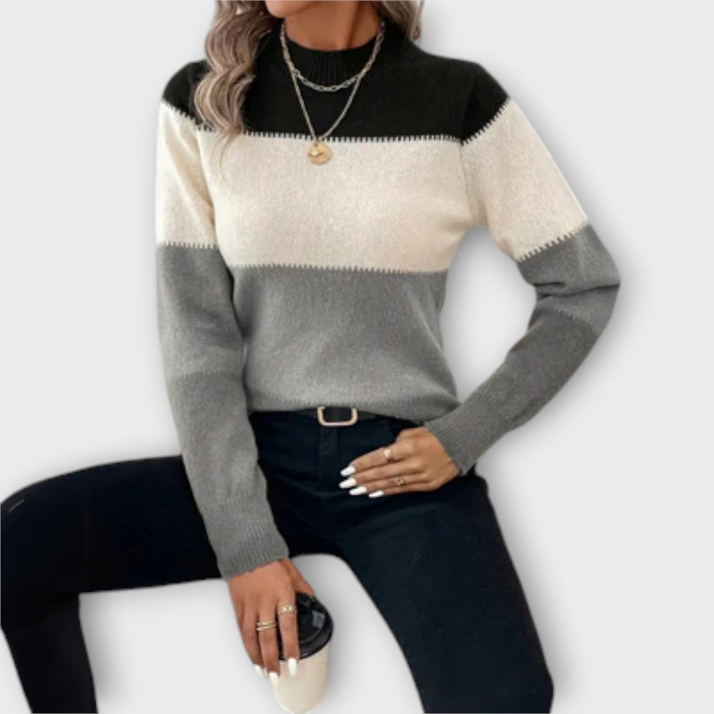 Elina – Lässiger &amp; Eleganter Pullover