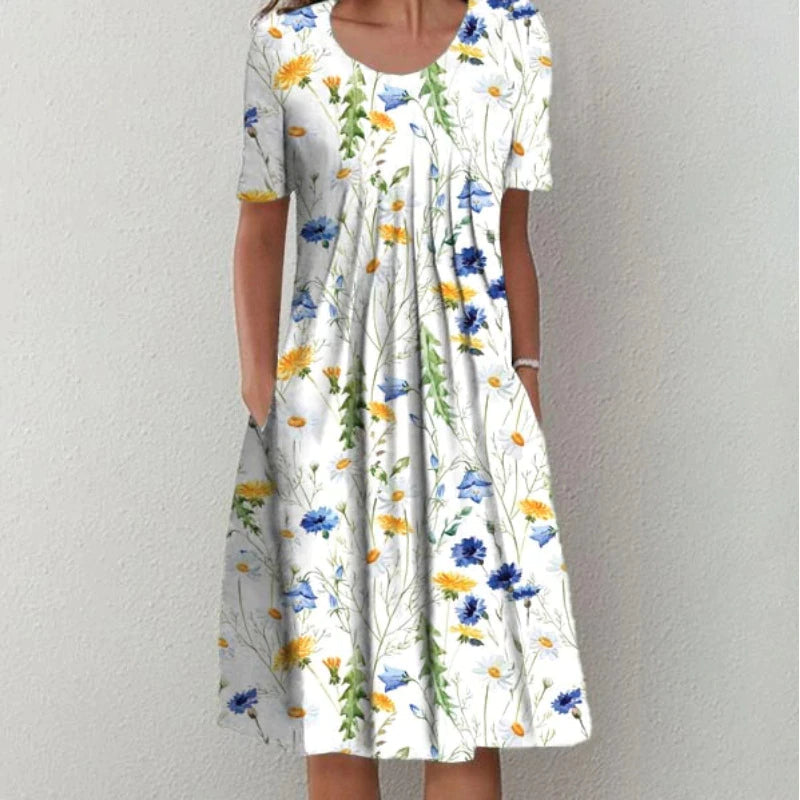 Filomena – Kleid Mit Floralen Stickereien