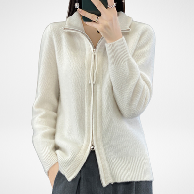 Giovana – Cardigan Con Zip In Cashmere