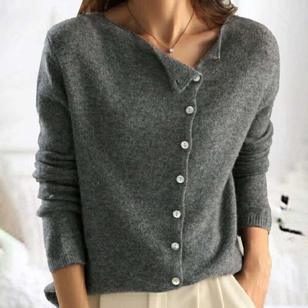 Der Cloe – Klassischer Strick-Cardigan mit Knopfleiste