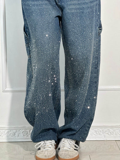 Elisabeth | Glitzer-Jeans Mit Strassdetails