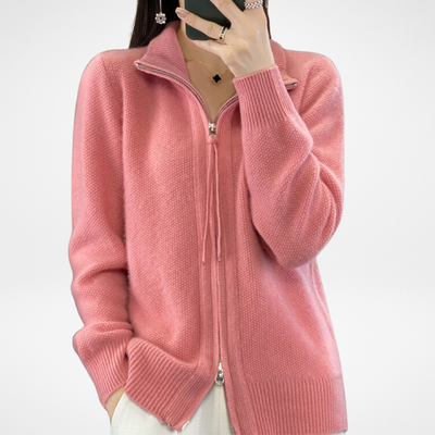 Giovana – Cardigan Con Zip In Cashmere