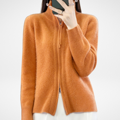 Giovana – Cardigan Con Zip In Cashmere