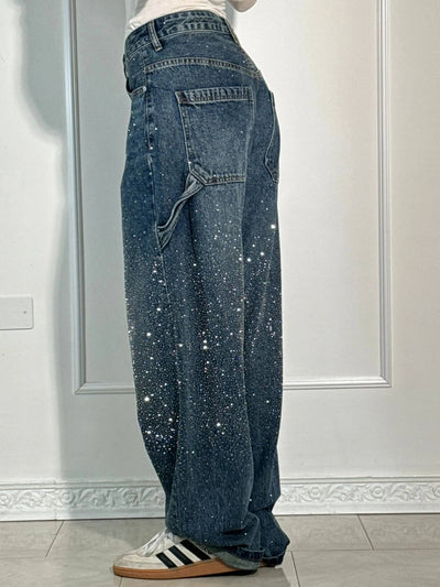 Elisabeth | Glitzer-Jeans Mit Strassdetails