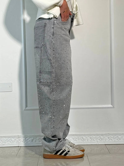 Elisabeth | Glitzer-Jeans Mit Strassdetails