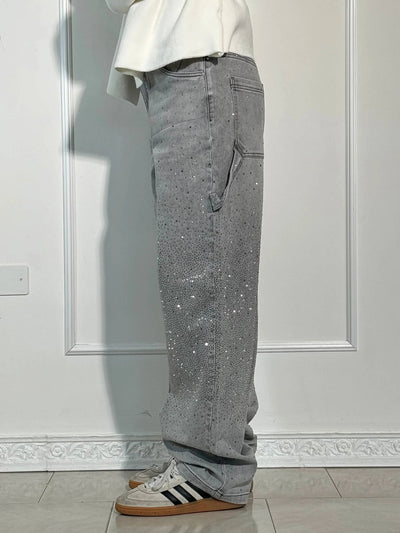 Elisabeth | Glitzer-Jeans Mit Strassdetails