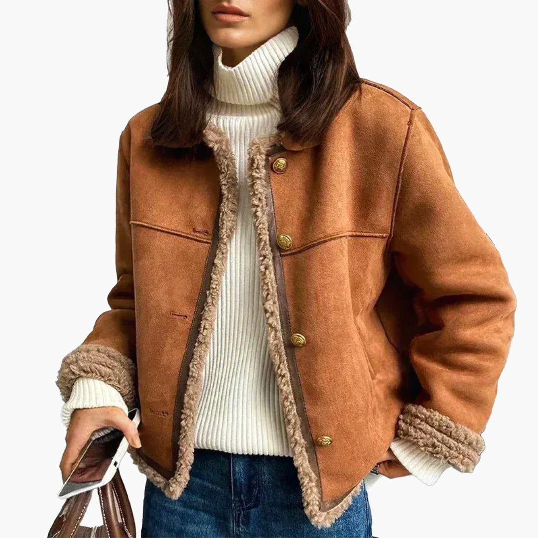 Rosalie Shearling Knopfjacke