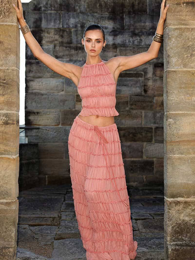 Fließendes Volant Set – Boho Eleganz